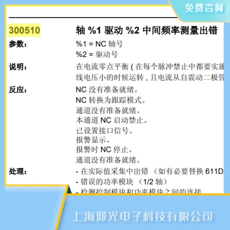 西門子數控系統(tǒng)報300510模塊故障維修及系統(tǒng)操作屏開不了機的解決方法有哪些
