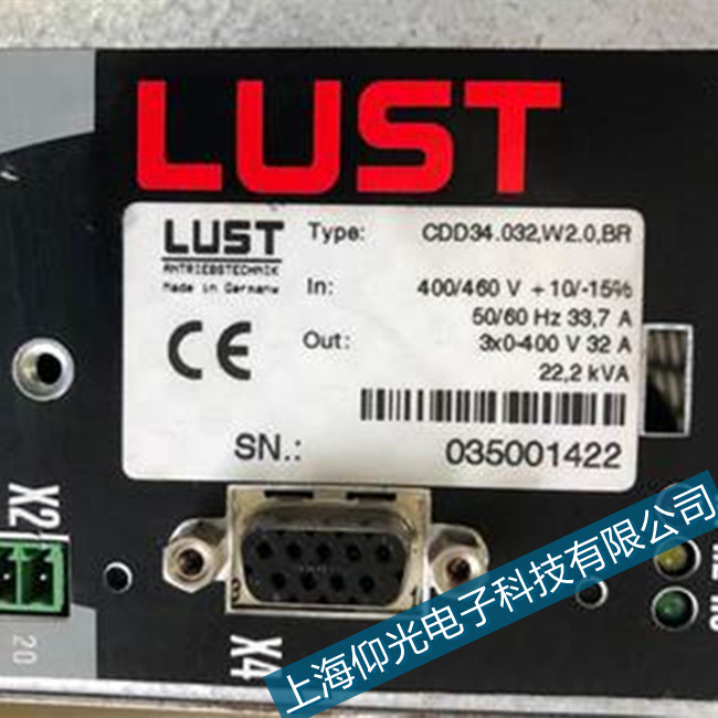 LUST魯斯特CDD32.003.C2.1.PC1伺服驅(qū)動器紅燈閃爍維修